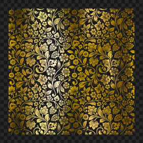Floral Gold Pattern Seamless Image PNG