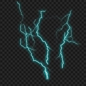 Blue Thunder Lightning Effect PNG