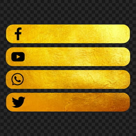 HD Gold & Black Social Media Lower Thirds PNG