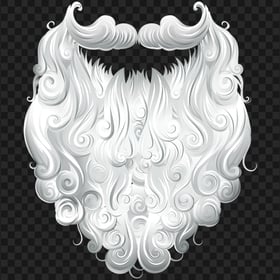 Santa Realistic White Beard HD PNG