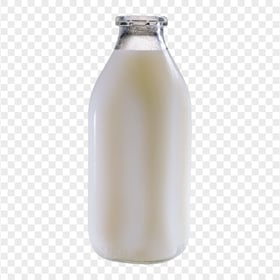 HD Real Milk Glass Bottle PNG