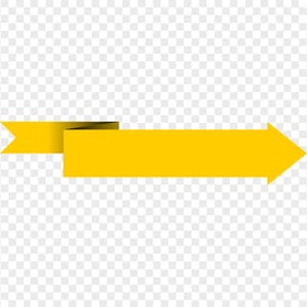 Yellow Origami Vector Paper Arrow Going Right