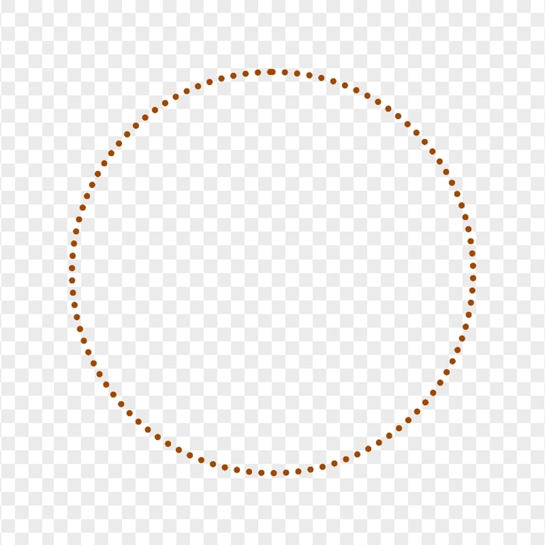 Dotted Brown Circle Transparent Background