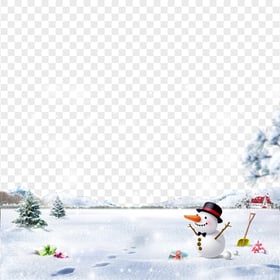 HD Illustration Christmas New Year Snowy Scene PNG