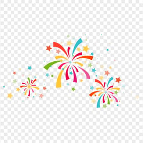 HD Vector Fireworks Confetti Party Celebration PNG