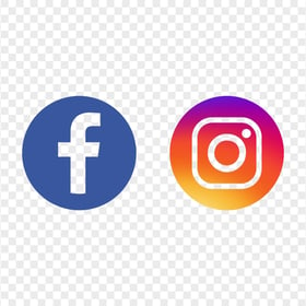 HD Facebook Instagram Circle Logos Icons PNG