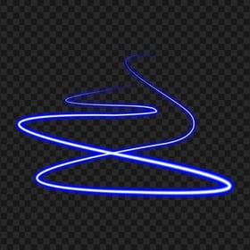 HD Blue Spiral Swirl Curve Neon Light Line Transparent PNG
