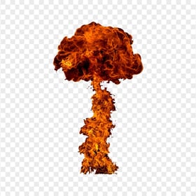 Vertical Fire Flame Explosion Mushroom Cloud
