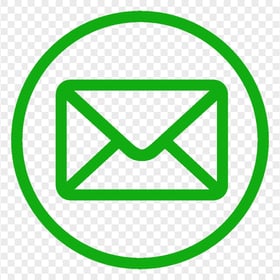Mail Email Address Round Outline Green Icon Download PNG