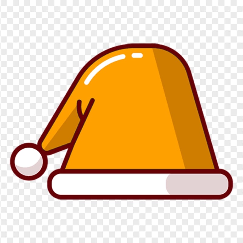 Vector Orange Christmas Santa Hat Icon PNG