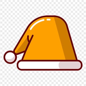 Vector Orange Christmas Santa Hat Icon PNG