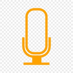 HD Orange Microphone Mic Voice Sound Icon Transparent PNG