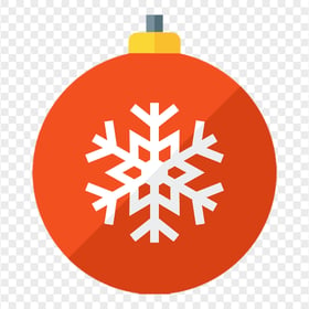 Orange Flat Ornament Ball Icon