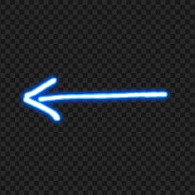 HD Blue Neon Arrow Left Icon PNG