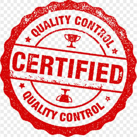 HD Certified Quality Control Red Round Stamp PNG