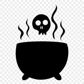 Witch Cauldron Pot Black Silhouette PNG