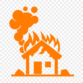 Transparent House Home Fire Orange Icon