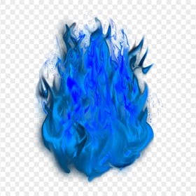 Blue High Resolution Flame Burn Fire Without Smoke