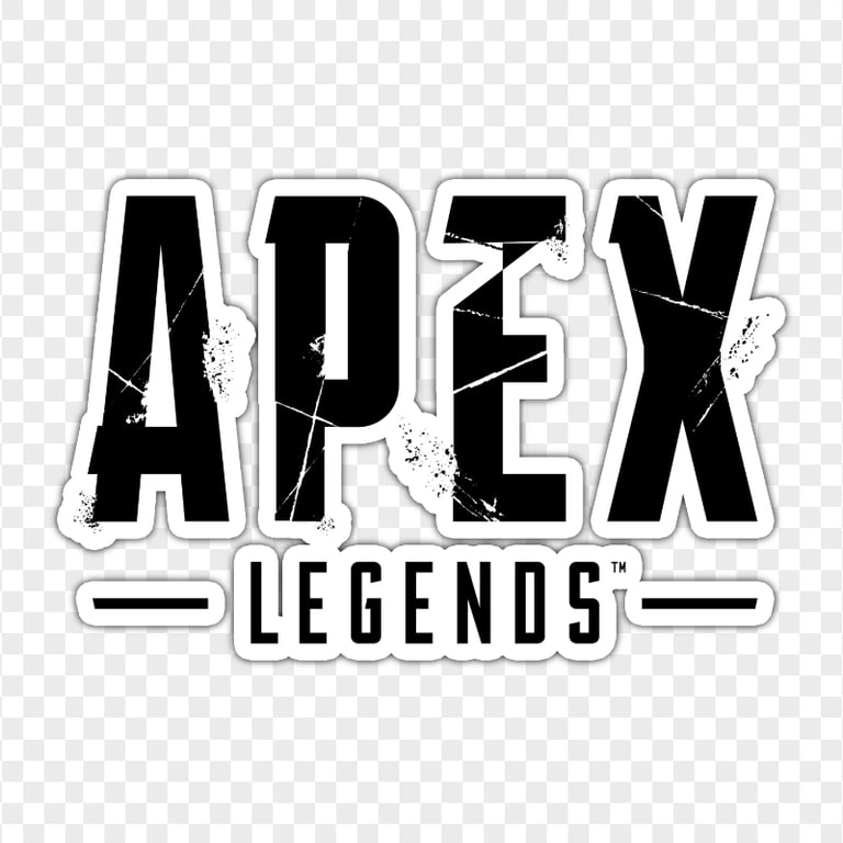 HD Black & White Apex Legends Logo Stickers PNG