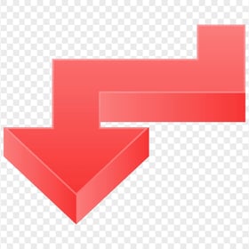 3D Red Graphic Illustrator Arrow Point Down