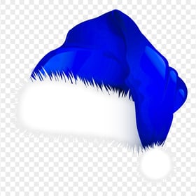 HD Christmas Blue Santa Claus Hat Bonnet Illustration PNG