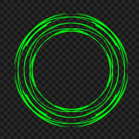 Hand Drawn Sketch Lines Green Circle shape PNG