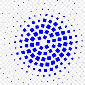 HD Dark Blue Circular Halftone Square Pattern PNG