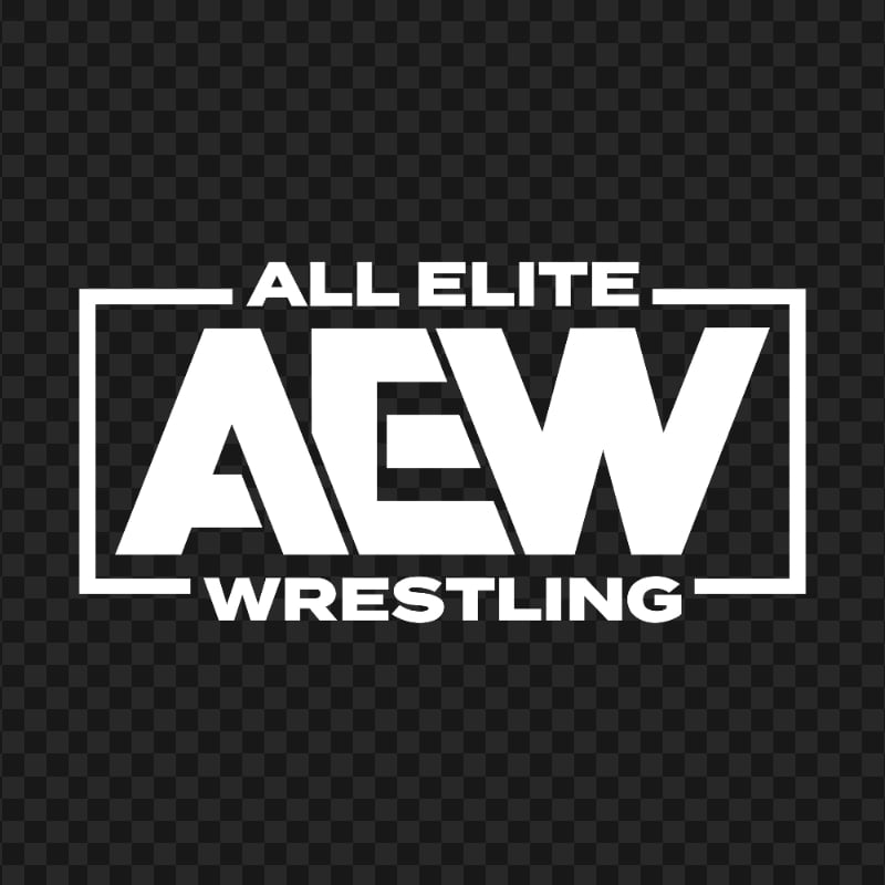 White AEW All Elite Wrestling Logo