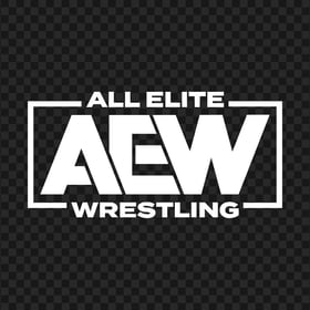 White AEW All Elite Wrestling Logo