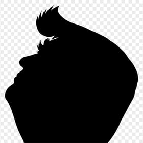 Black Donald Trump President Silhouette Side View