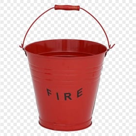 Real Metal Fire Bucket PNG