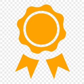 HD Orange Medal Ribbon Icon Transparent PNG