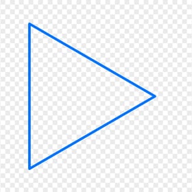 HD Blue Outline Right Triangle PNG