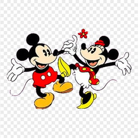 FREE Classic Mickey and Minnie Mouse Dancing PNG
