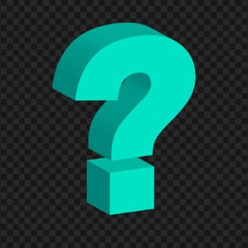 HD Question Mark 3D Blue Green Icon Transparent PNG