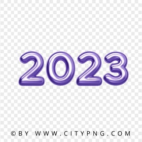 PNG Purple 2023 Text Numbers