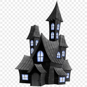 Halloween Scary Haunted House Castle PNG