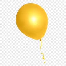 HD Yellow Golden Gold Balloon Fly Clipart PNG