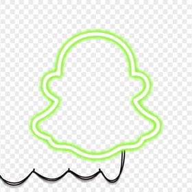 HD Green Snapchat Neon Logo With El Wire PNG