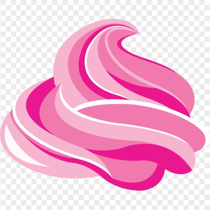 HD Cupcake Icing Pink Cream Cartoon Illustration PNG