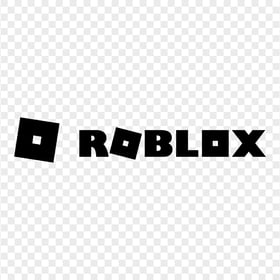 HD Roblox White Text Logo With Symbol Sign Icon PNG