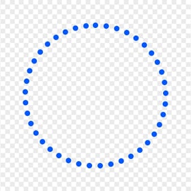 Circle Blue Dotted Border Image PNG