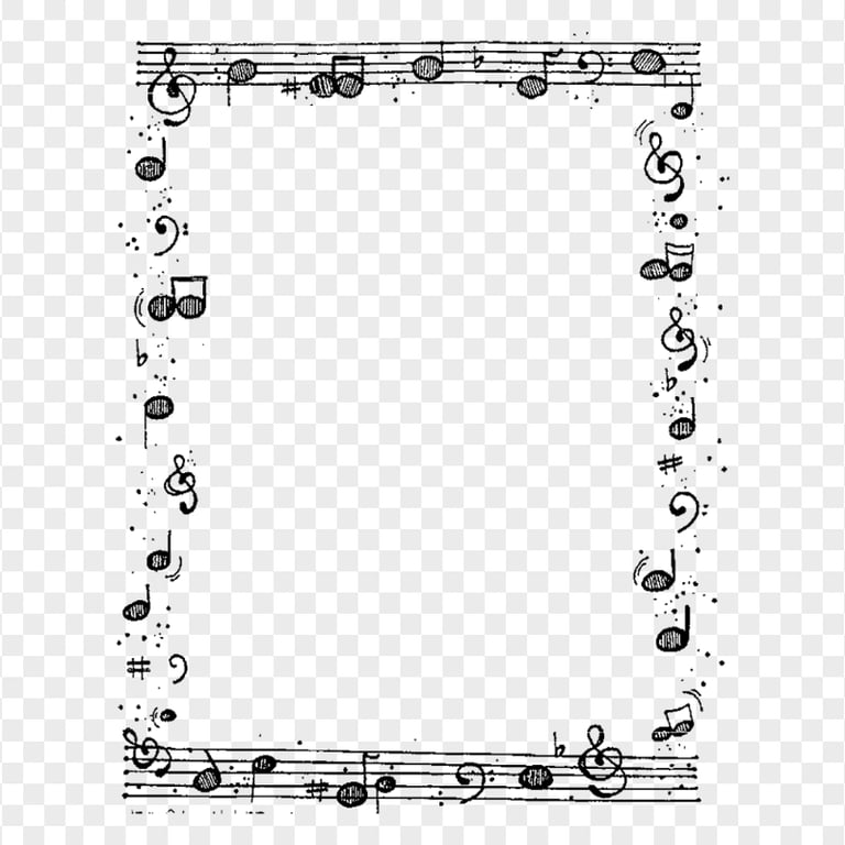 Download Musical Notes Frame PNG