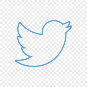 HD Outline Twitter Bird Logo Icon PNG