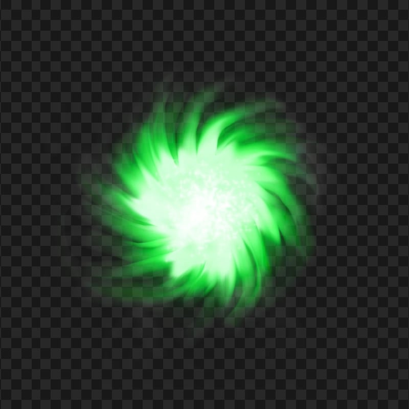 PNG Green Light Energy Ball Effect