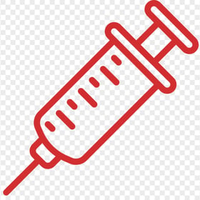 Red Syringe Injection Icon Pharmaceutical
