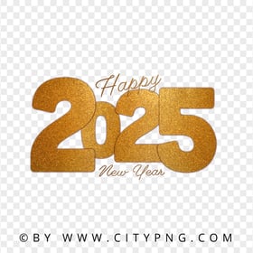 Beautiful 2025 Happy New Year Glitter Effect FREE PNG