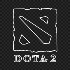 HD Dota 2 Outline White Logo Icon Symbol PNG