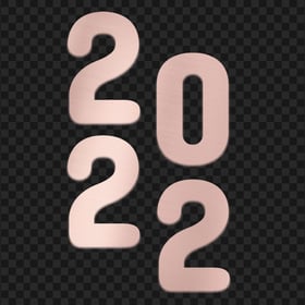 Rose Gold 2022 Text HD PNG