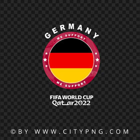 We Support Germany World Cup 2022 Logo PNG
